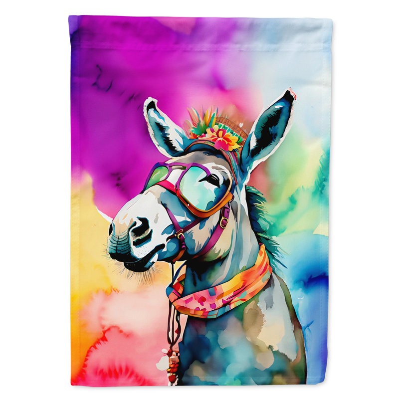 Drapeau de maison d'âne hippie