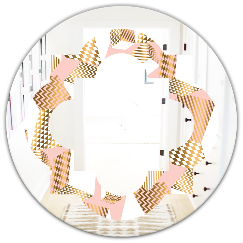 Miroir mural Quatrefoil Cubes I, H 31,5 po x l po