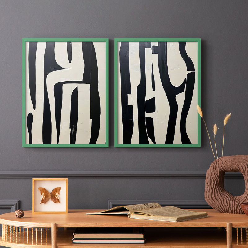 Série ABSTRACT DCXLV - Reproduction encadrée de qualité supérieure - prête à être accrochée - aucun clou requis - aucun clou requis