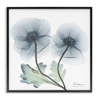 Sapphire Florals Duo Framed Giclee, design by Albert Koetsier