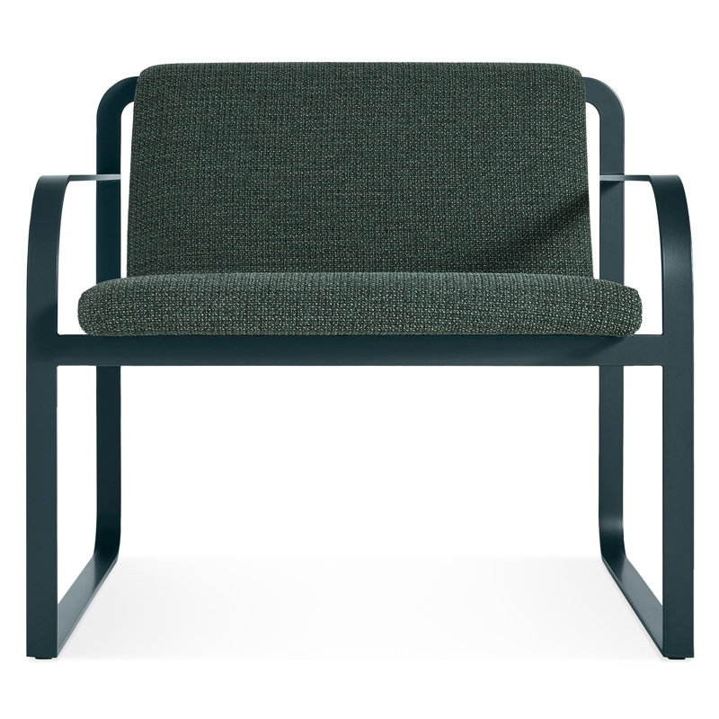 Skald Lounge Chair, Maharam Mantle in Parsley Polyeter Blend, Matte Green