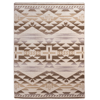 Tapis brun clair de style sud-ouest Angela
