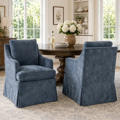 Chaises de salle à manger rembourrées avec roulettes