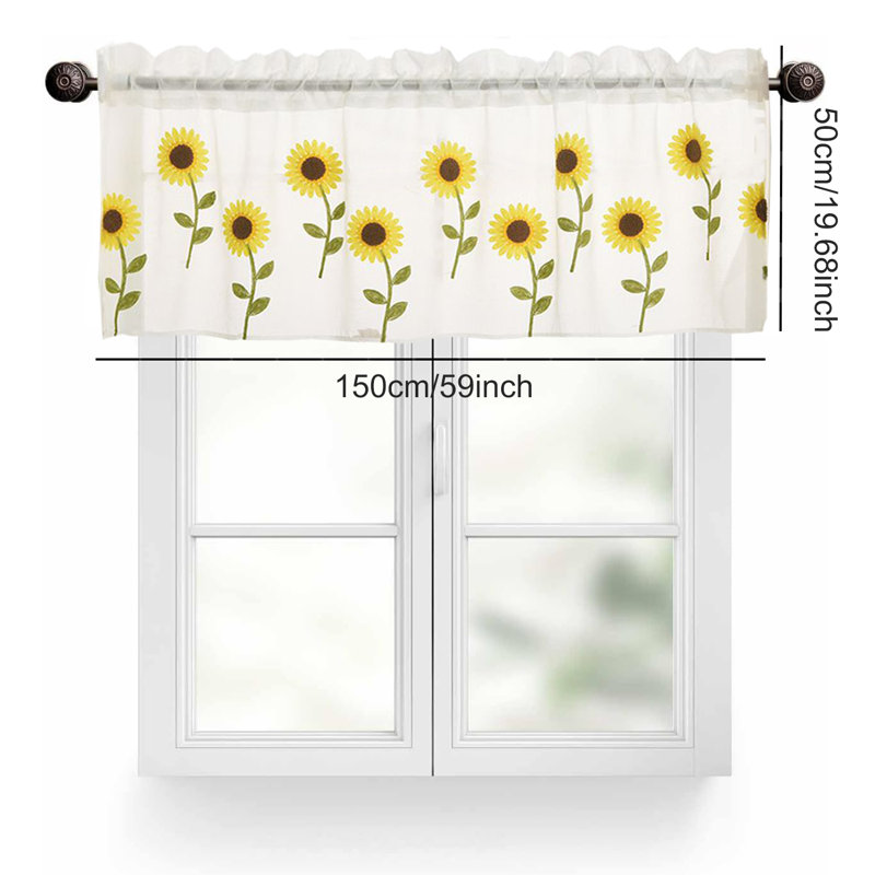 Cantonnière Boho Sunflower, L 19,7 po x L 59 po
