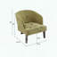 Chaise d'appoint Mid-Century - Dossier rond et base à trois pieds - Tissu doux-1939305158