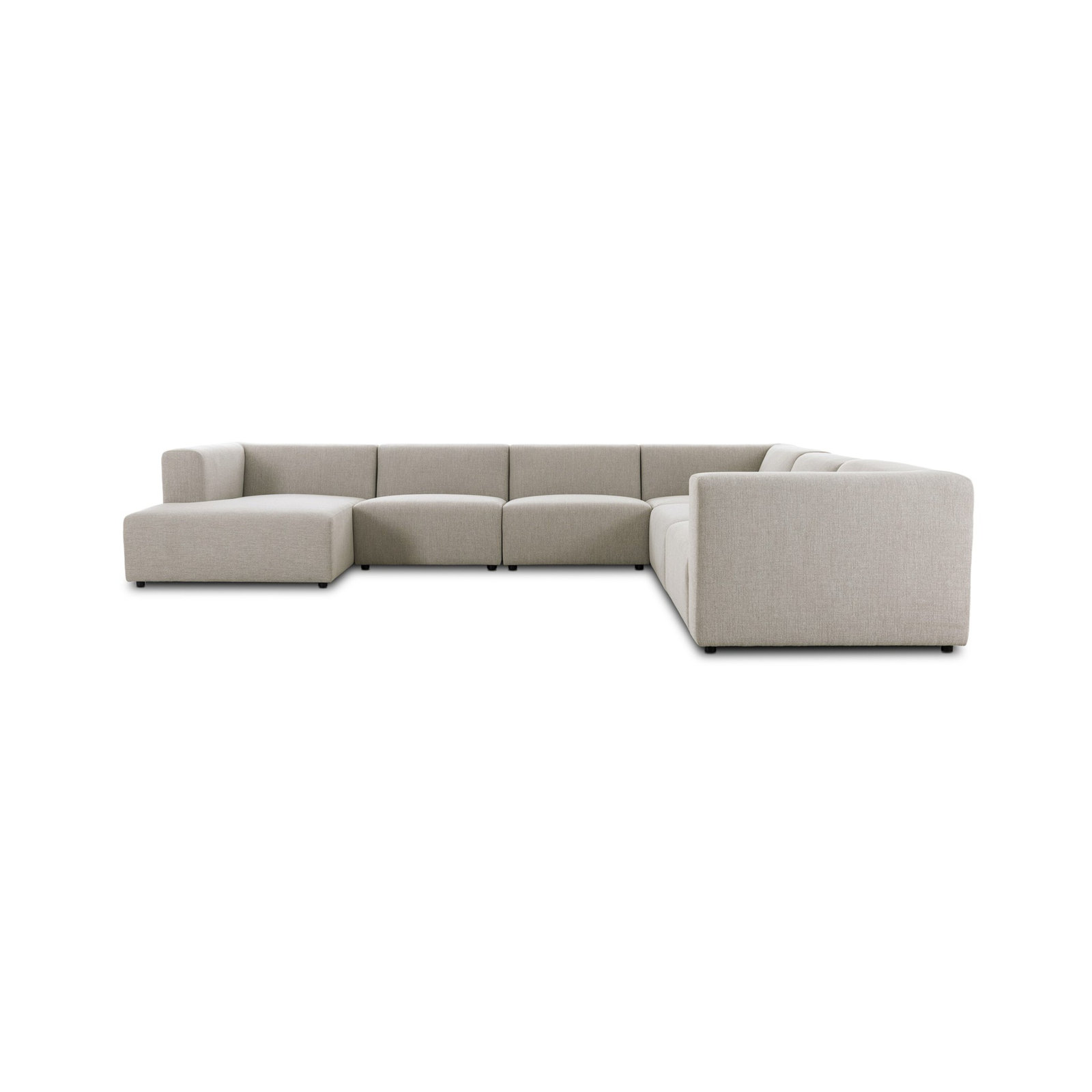 Sloan 6PC Sectional, Left Hand Facing, Napa Sandstone Polyester