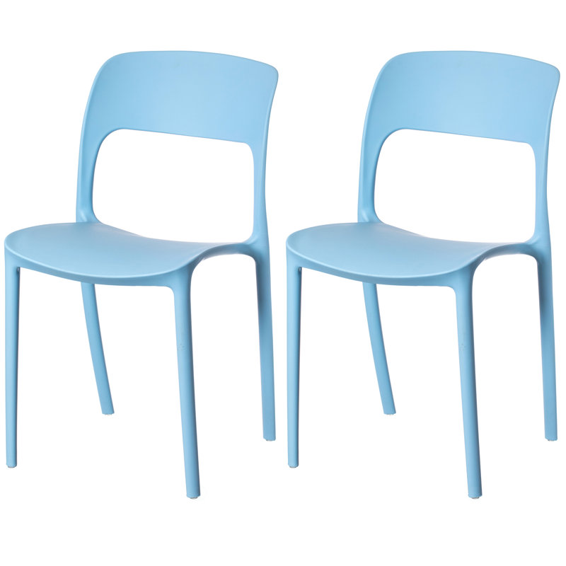 19.25'' H Stacking Side Chair, Blue