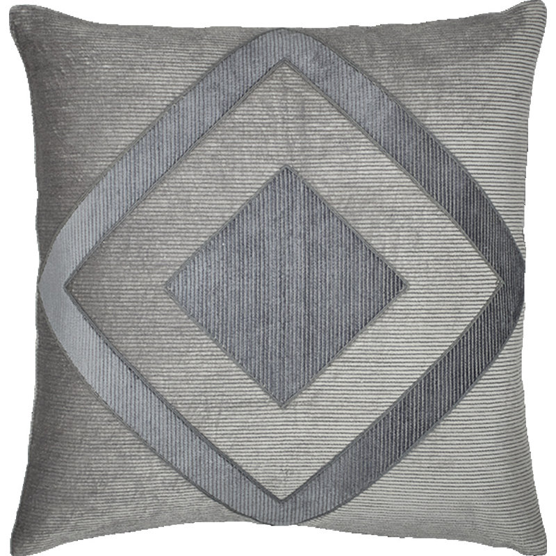 Square Pillow Cover & Insert, Gray/Teal