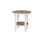  Table de salle à manger régulière régulière avec plateau en acajou antique et base blanche
