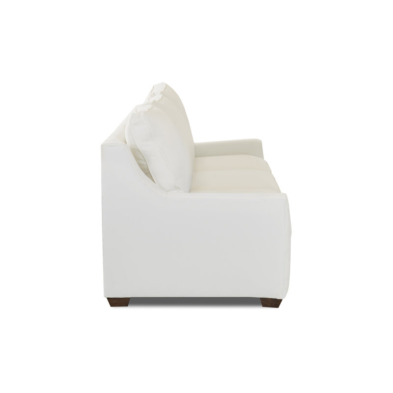 Canapé rembourré 80 po Gemi, Blanc sergé décoloré classique