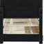 Lit plateforme tapissier simple avec lit gigogne et 3 tiroirs, tissu en lin, gris-1064112740