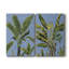 Feuilles de bananier sur toile tendue bleue I-Premium - prête à être accrochée-108968801