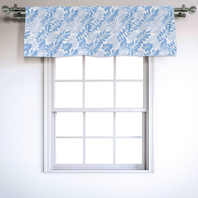 Sateen Floral Ruffled Window Valance