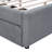 Gray Upholstered Platform Bed With Twin Xl Trundle For A Fun Sleeping Experience Stripe Headboard Queen Size Trundle,-2083185771