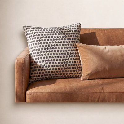 Zetta Polka Dots Cotton Throw Pillow