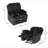 Luxurious Manual Recliner Chair In  Chocolate With Skin-Friendly Fabric And Dual Cup Holders-829909480