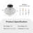 1-Light Flush Mount Ceiling Light with Glass Shade, Polished Brass Finish, Dimmable, E26 Base, ETL Listed