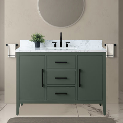 Chambery 48" Single Sink Bathroom Vanity with Engineered Marble Top