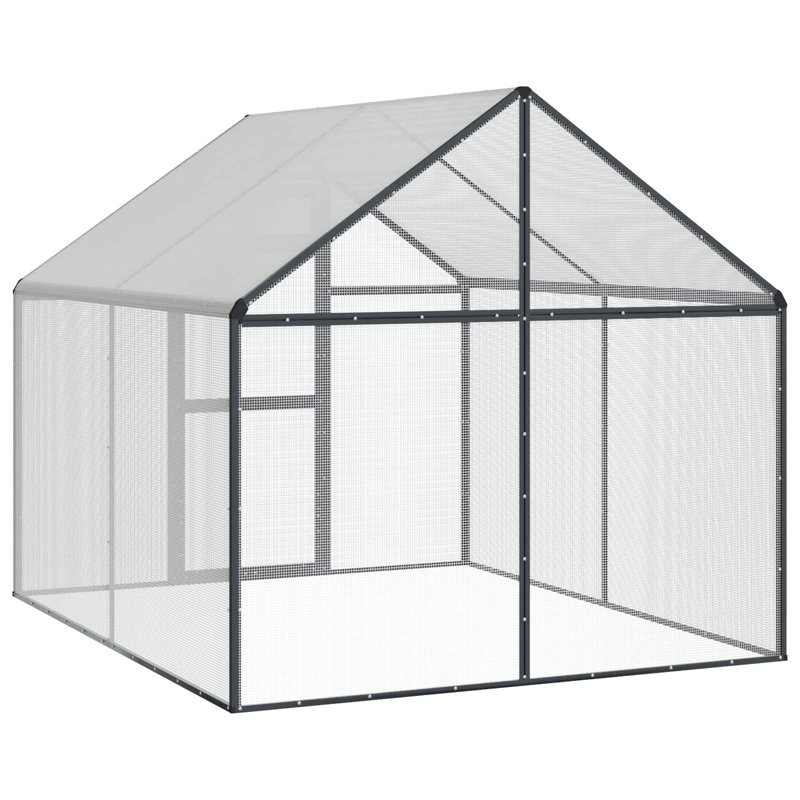 Cage à oiseaux 71,46 po x 87,01 po x 68,31 po vidaXL, 88.58 in, Anthracite
