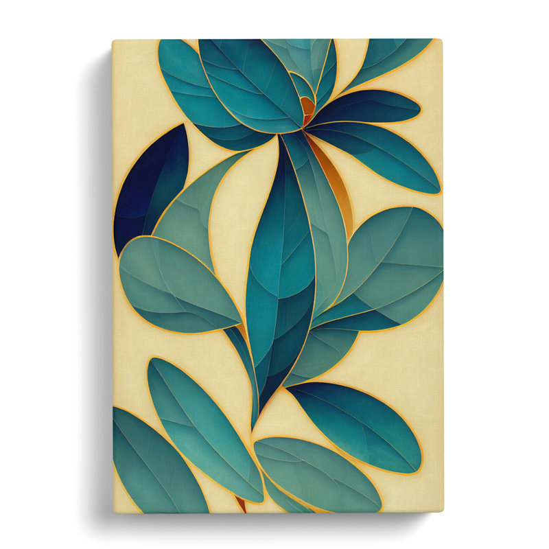 Biron Floral Leaves - Wrapped Canvas, 60cm H x 40cm W x 3cm D