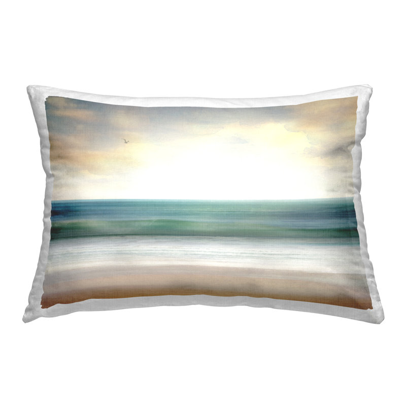Coussin Victorian, H 14 po x l 20 po, Beige / abstrait 1, Forme rectangulaire
