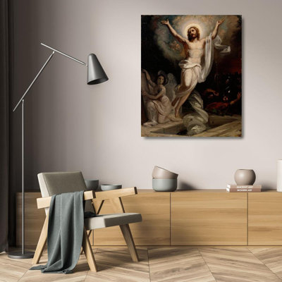 "Resurrection of Christ, Sketch of the Altarpiece of the Present-Day Central Pori Church" by  Robert Wilhelm Ekman - Gallery Wrap Canvas Wall Art