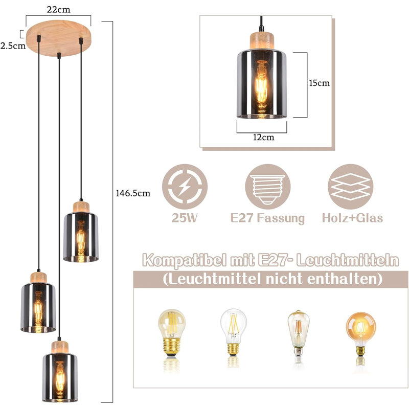 - Light Stainless Steel Pendant