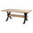 Hanoi Dining Table, 90 Inch Reclaimed White Pine Wood, Cross Base