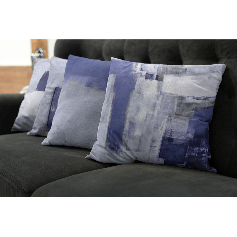 Reversible Pillow Cover, 24" H x 24" W, Lavender Blue / Ceil Blue