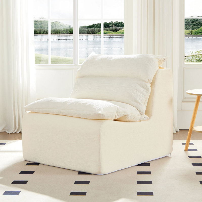 Fauteuil à billes blanc ergonomique - Soutien et confort dans la chambre à coucher, le salon, le canapé de bureau confortable à utiliser