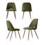 Ensemble de 4 chaises de salle à manger avec dossier ajouré vert olive-2106379099-2106379100