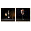 Champagne Solitude Charm - ensemble de 2 collages carrés champagne-60142213-60142214