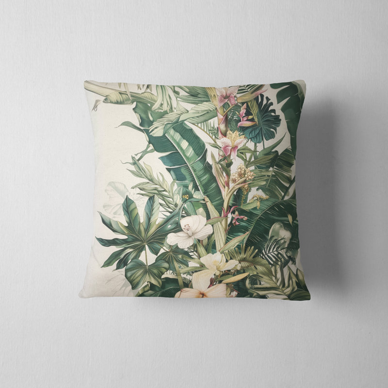 Housse de coussin réversible Floral Maximalist Floral, H 18 po x l 18 po