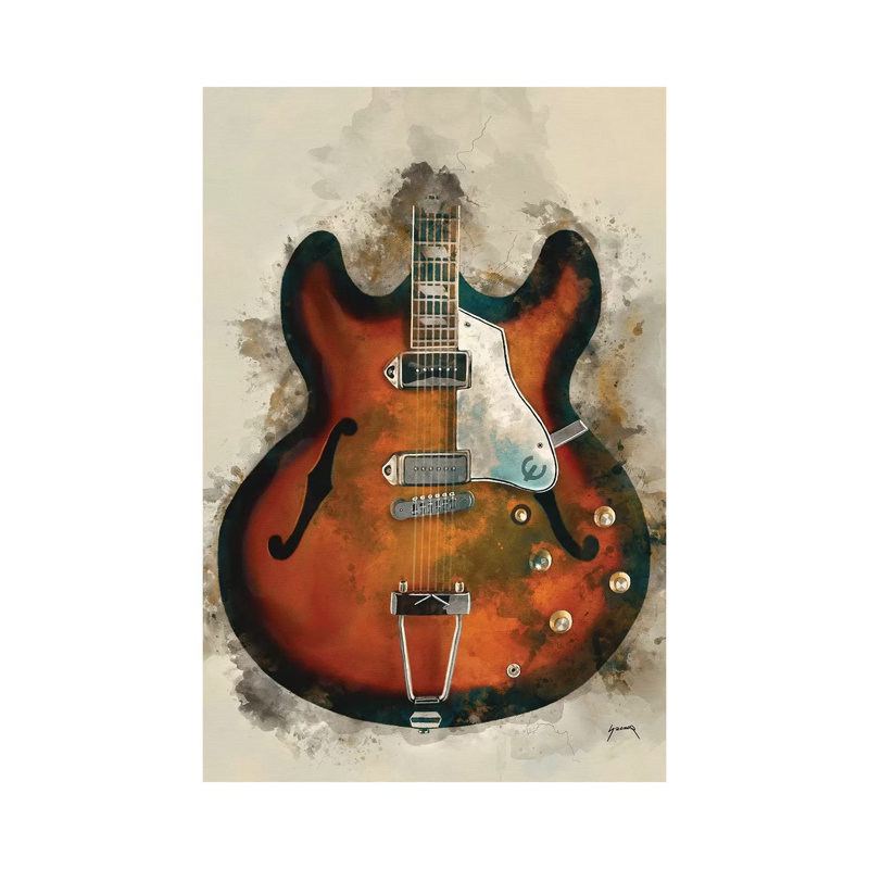 John Lennon's Guitar - Wrapped Canvas Painting, 30.48 cm H x 45.72 cm W