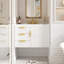 Armoire de salle de bain murale 30 "avec lavabo en céramique, armoire de salle de bain avec tiroirs et porte à fermeture douce, meuble-lavabo moderne avec lavabo-121102137