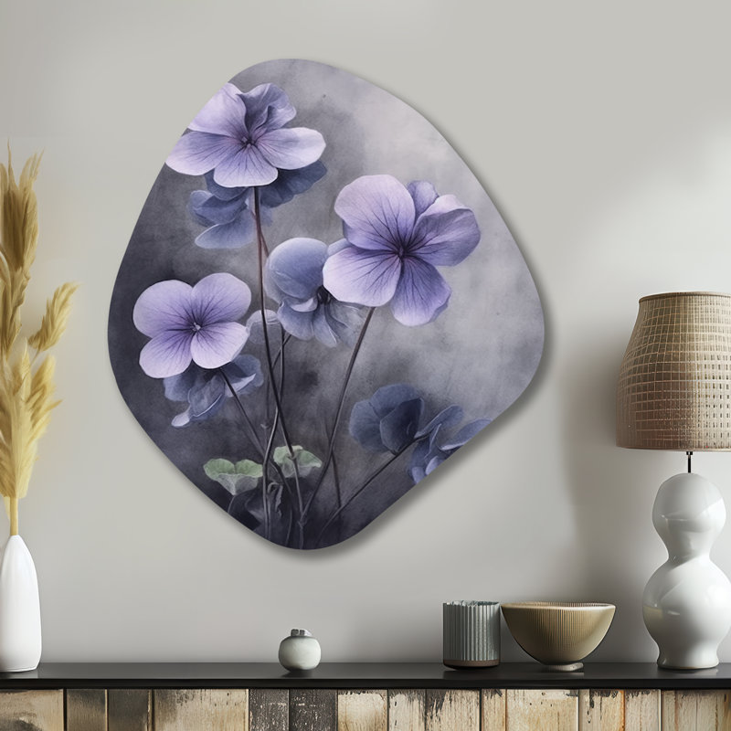 Selim - Art mural floral en forme irrégulière, sculpture murale asymétrique en métal, H 35 po x l 31 po x P 1 po