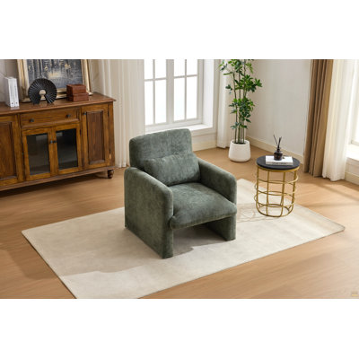 Accent Chair Boucle Fabric Accent Armchair Comfy Upholstered Leisure Single Sofa Chair
