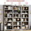 GarveeHome 75 Inch Tall Farmhouse Bookcase - 23.6" w and 6 Tier Open Bookshelf with Adjustable Shelves, Anti-Slip Design for Home Office, Balcony, Library, Study & Living Room, Grey-928846651-928846650