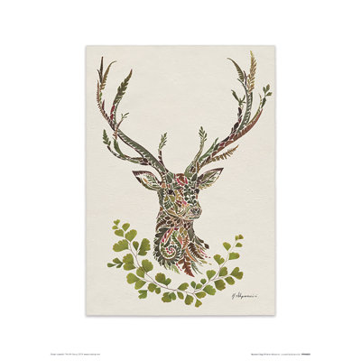 Autumn Stag by Helen Ahpornsiri - No Frame Painting