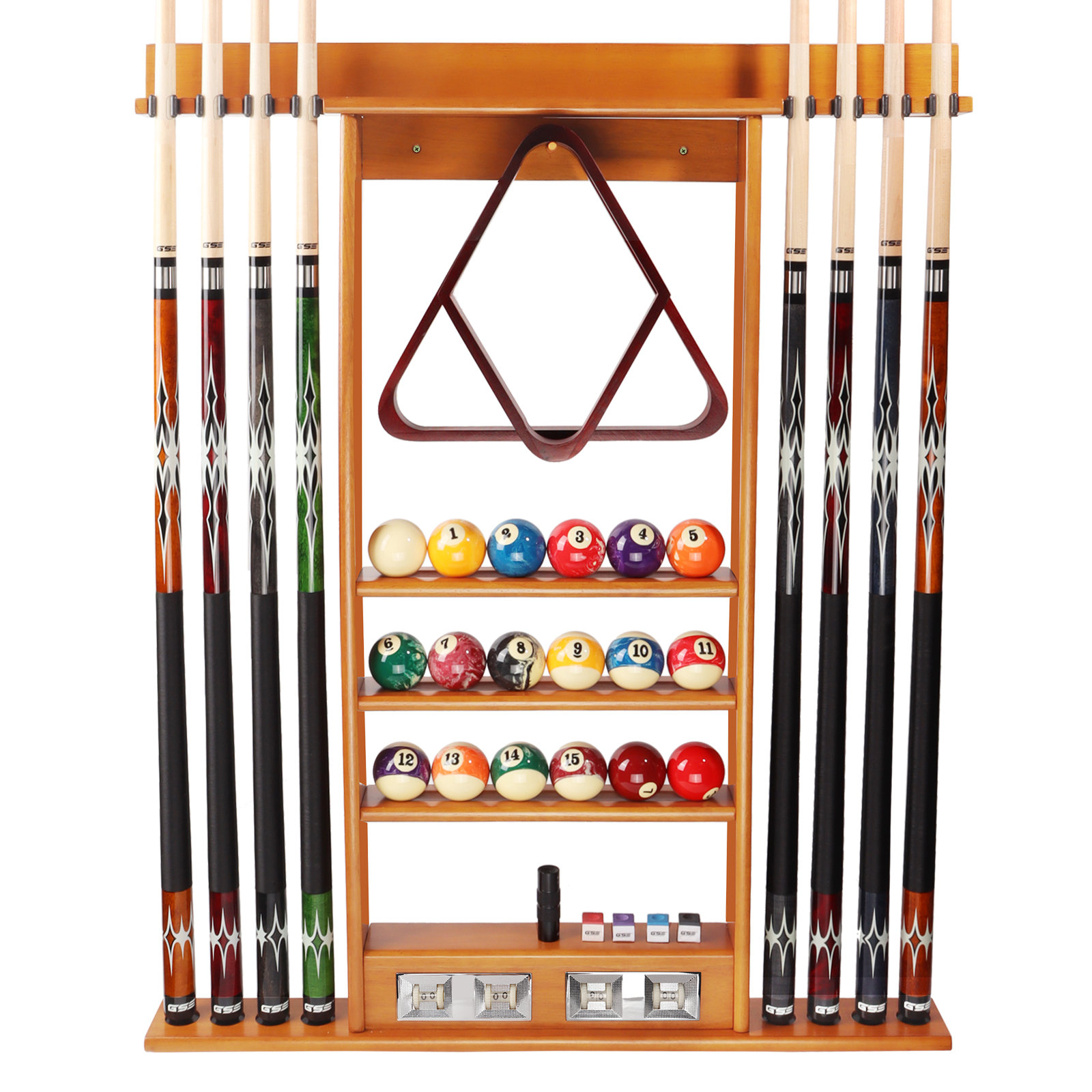 GSE Games & Sports Expert Deluxe Pool Cue Rack & Reviews | Wayfair