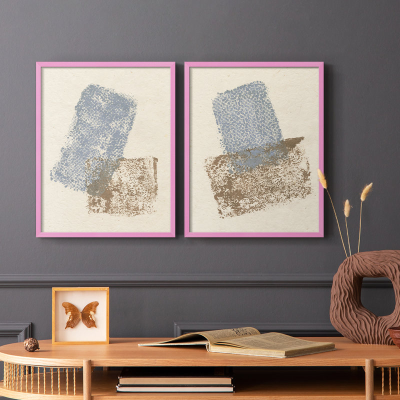 Impression encadrée embellie Scrim I-Premium - prête à être accrochée - aucun clou requis - aucun clou requis, Rose