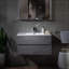 Meuble-lavabo mural flottant gris 36 po avec comptoir en quartz Vital-123260197-87768965