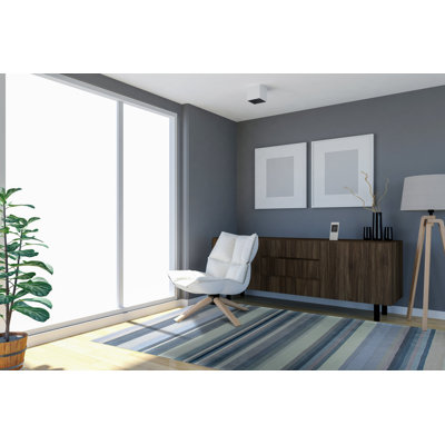 Durable and Stylish Handmade Mauve Modern Contemporary Knotted Striped Wool Rectangular Area Rugs