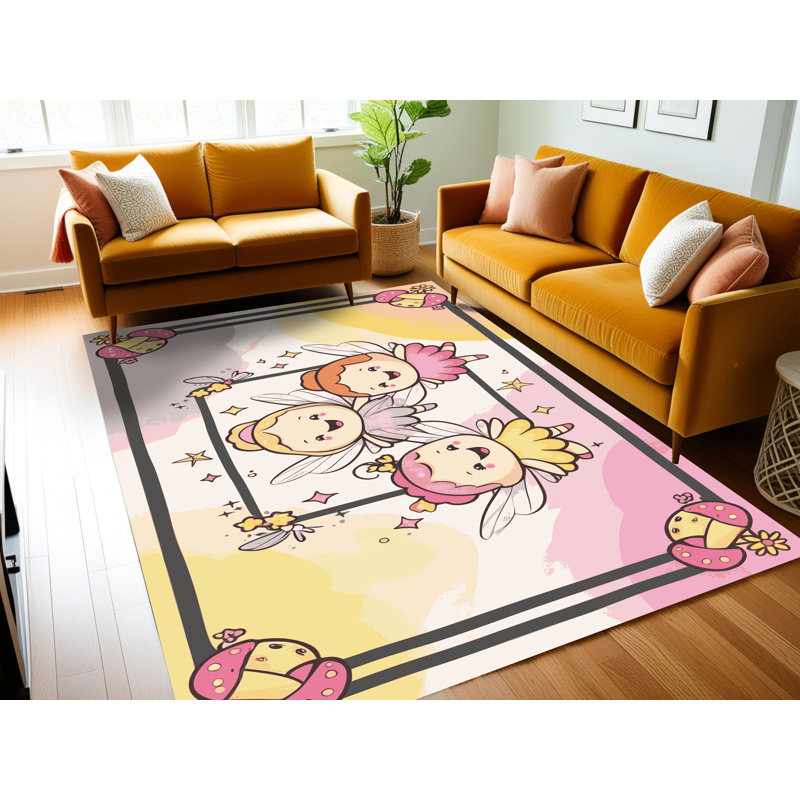 Tapis fantaisie East Urban Home, Rectangulaire 2 pi x 3 pi