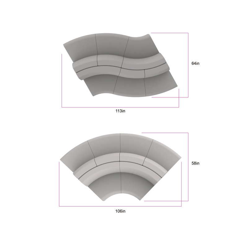 Ensemble de sièges Pro Edge Connect, 6 pièces, Noir/gris