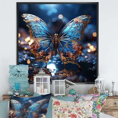 «Butterfly Watery Blues» sur toile