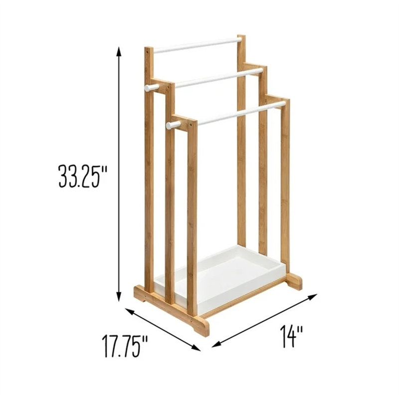 Porte-serviettes autoportant en bois
