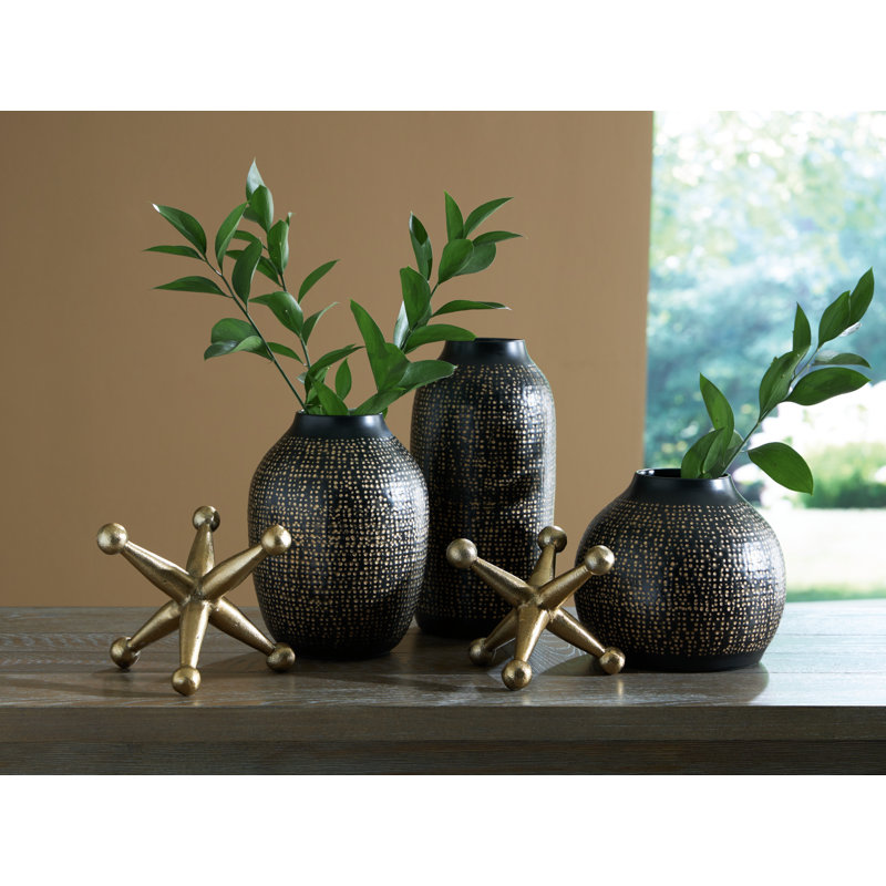 Vinburn Accessory Set (Set Of 5), Black/Gold