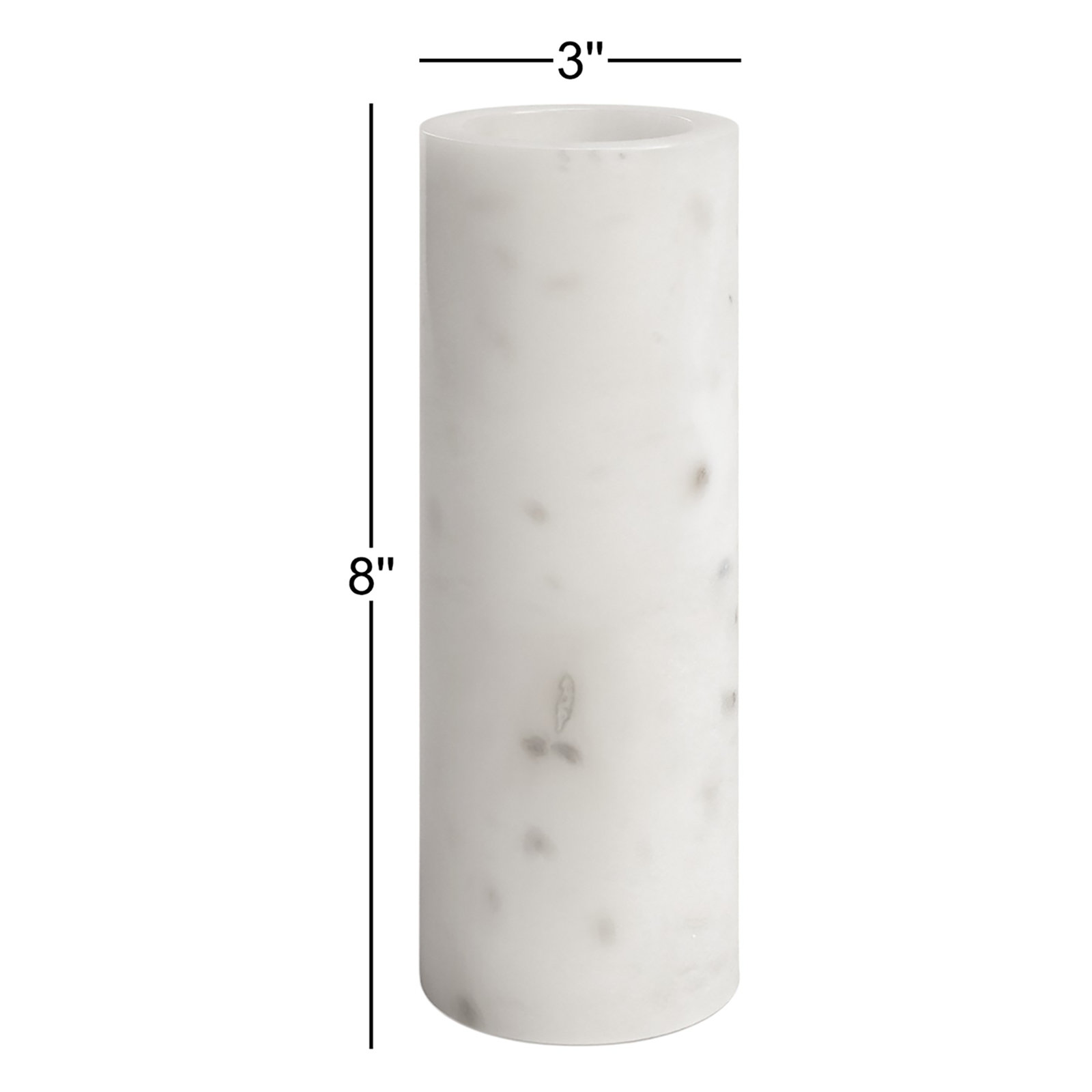 Matheson 8'' Stoneware Table Vase, White
