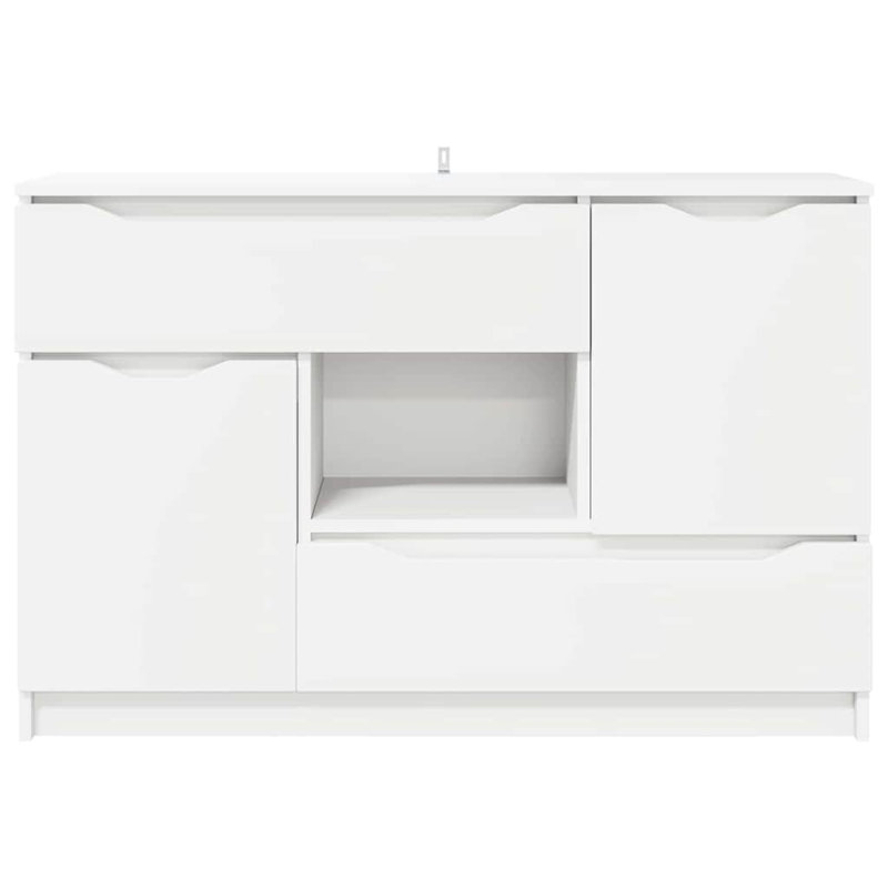  Sideboard Concrete Grey 100 X 30 X 65.6 Engineered Wood, White